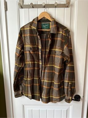Woolrich Green Label Plaid Coat - Brown, Olive, Yellow
